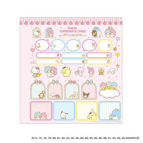 ナカバヤシ フエルアルバム Lサイズ プラコート台紙 A-LP-144 サンリオキャラクターズ