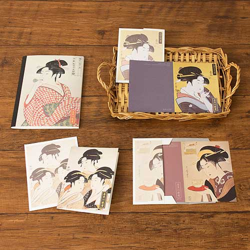 ナカバヤシ 浮世絵ステーショナリー 喜多川歌麿 A5・レターセット・封筒(洋形2号)セット LTS-04-15