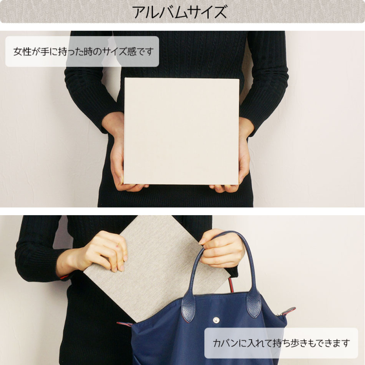 【WEB限定品】ナカバヤシ スリムタイプ ポケットアルバム ましかく4面 112枚収納 SPA-SQ-112-BR ブラウン