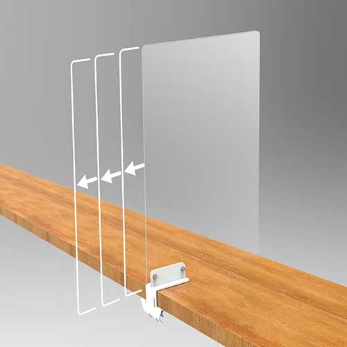 ナカバヤシ カウンターパーティション D450mmサイズ PTS-CT4560CR