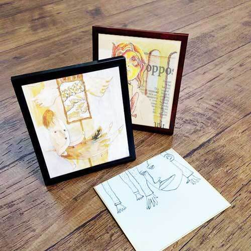 ナカバヤシ コレクションフレーム ミニ色紙額 F-TP-114-D ブラック