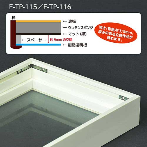 ナカバヤシ コレクションフレーム ピンバッジBOX額 L判 F-TP-115-W ホワイト