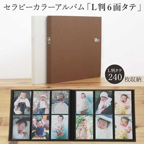 WEB限定品】ナカバヤシ セラピーカラー 縦写真収納 6面ポケット