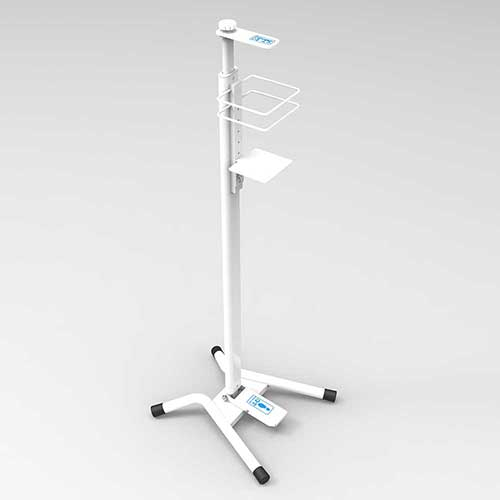 ナカバヤシ 足踏み消毒ポンプスタンド ホワイト FPS-101W
