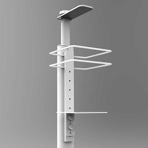 ナカバヤシ 足踏み消毒ポンプスタンド ホワイト FPS-101W