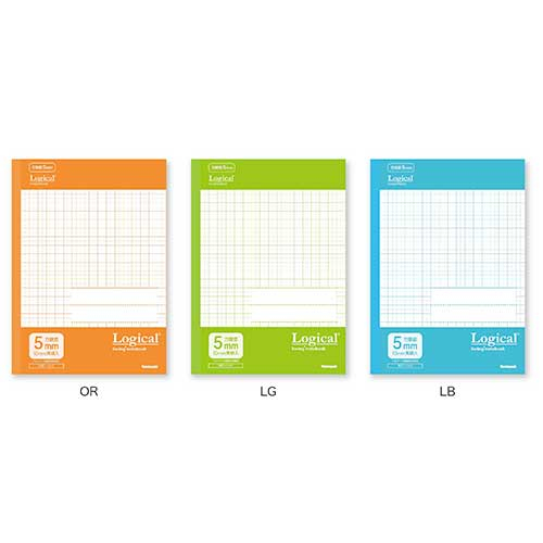 ナカバヤシ スイング・ロジカル抗菌表紙ノート セミB5 ブライトカラー 方眼5mm(10mm実線入)/3冊パック HB5-H507-3P