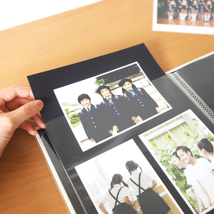 アルバム ナカバヤシ cotto. (コット)思い出フォトホルダー 集合写真 A4 1段ポケット A-COPH-160W ホワイト