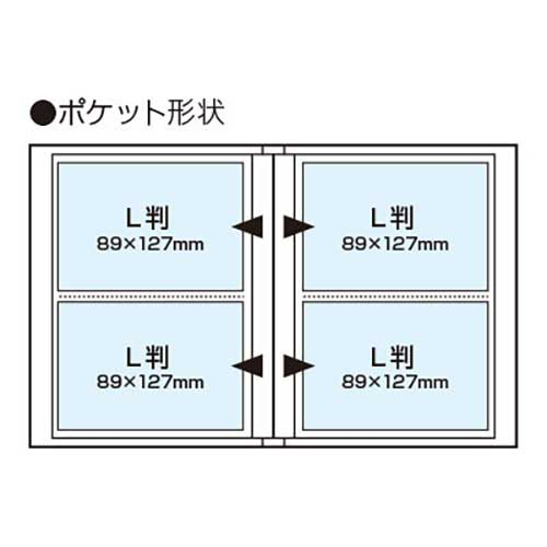アルバム ナカバヤシ cotto. (コット)黒台紙フォトアルバム L判2段ポケット A-COPL-480W ホワイト