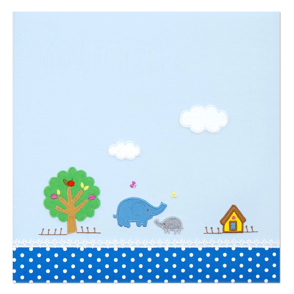 【☆受注生産品】【ナカバヤシ ネットオリジナル】フエルアルバム ほのぼの広場 ぞう YJ-LB-06-B ブルー