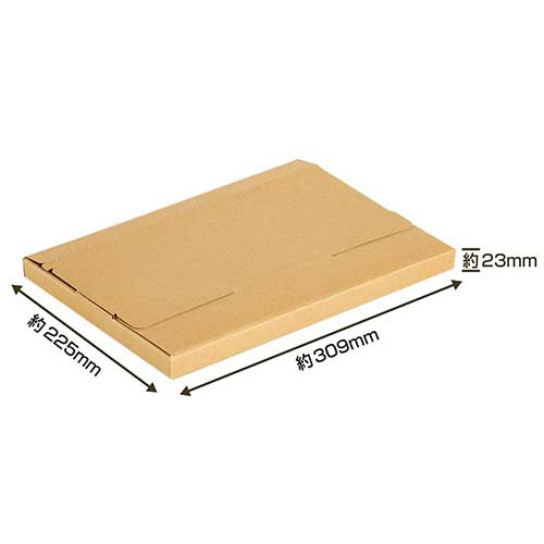 ナカバヤシ 段ボールボックス L 5枚入り 厚さゲージ付 NDBX-L