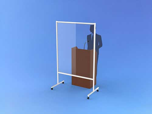 ナカバヤシ キャスター付き アクリルパーティション クリア PTS-CA1118CR