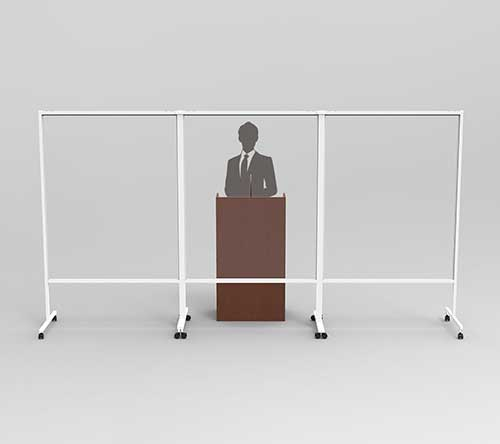 ナカバヤシ キャスター付き アクリルパーティション クリア PTS-CA1118CR