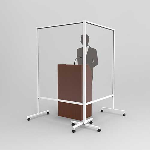 ナカバヤシ キャスター付き アクリルパーティション クリア PTS-CA1118CR