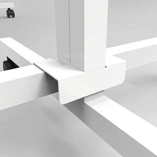 ナカバヤシ キャスター付き アクリルパーティションコーナー連結金具 ホワイト PTS-CR01W