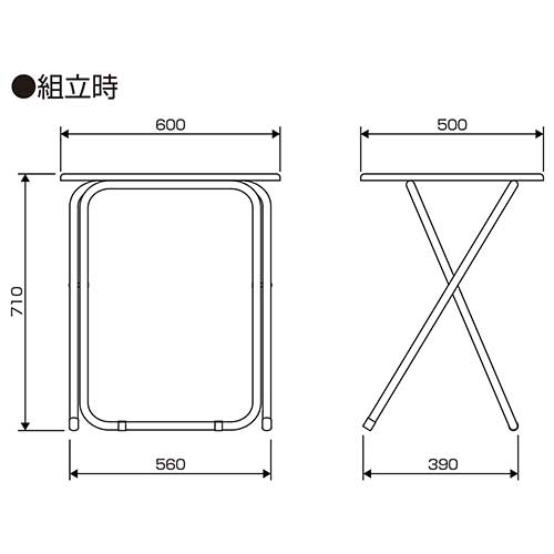 ナカバヤシ 折りたたみデスク 幅60cmタイプ NFD-6050CNM ナチュラル木目