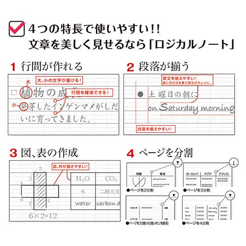 ロジカルエアーノート セミB5 ピクサー レトロクラフト 5P NCLB502A-5P
