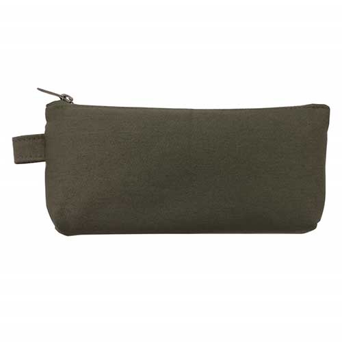 ナカバヤシ 抗菌・抗ウイルス生地製ペンケース スリム カーキ CPC-S01-KH