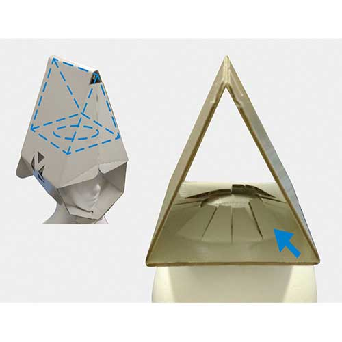 ナカバヤシ 段ボール頭巾／ホワイト NDZ-101W