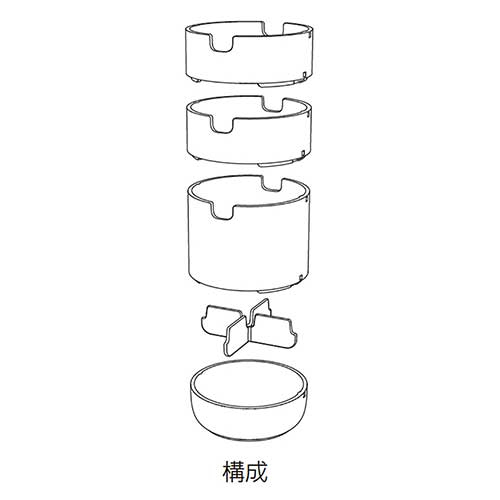 ナカバヤシ CAPOTTO コマモノデスクオーガナイザー/クレイ CPT-ON101CY