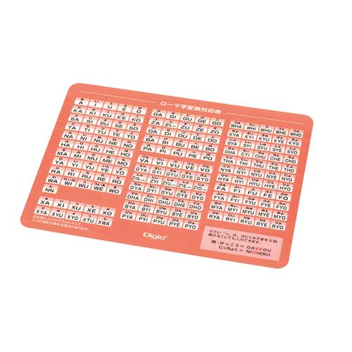 ローマ字マウスパッド/ピンク MUP-928P