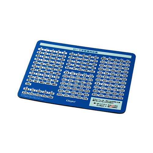 ローマ字マウスパッド クロスタイプ/ブルー MUP-930BL
