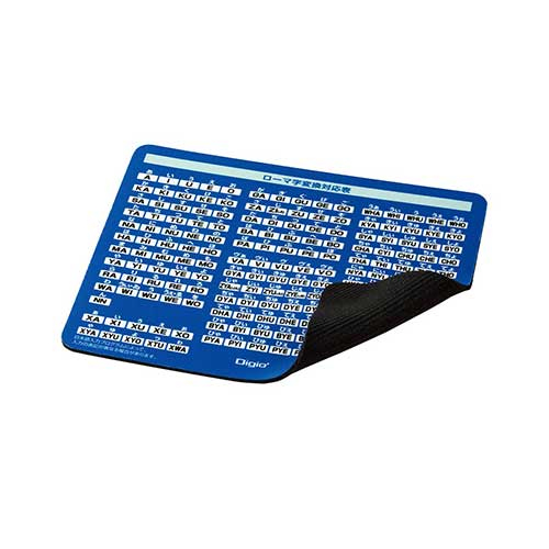 ローマ字マウスパッド クロスタイプ/ブルー MUP-930BL