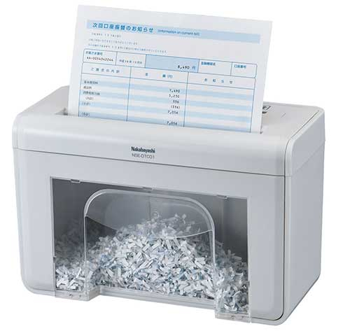ナカバヤシ パーソナルシュレッダ デスクトップ ライトグレー NSE-DTC01LG