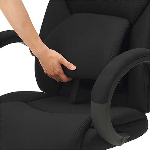 ナカバヤシ サポートクッションエグゼクティブチェア/ブラック CCF-601-BK