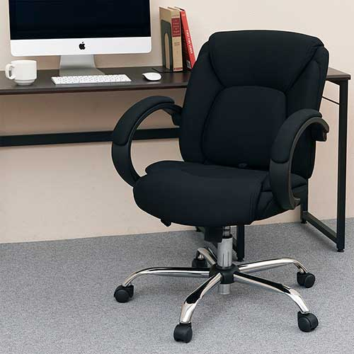 ナカバヤシ サポートクッションエグゼクティブチェア/ブラック CCF-601-BK