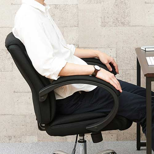 ナカバヤシ サポートクッションエグゼクティブチェア/ブラック CCF-601-BK