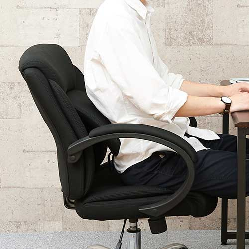 ナカバヤシ サポートクッションエグゼクティブチェア/ブラック CCF-601-BK