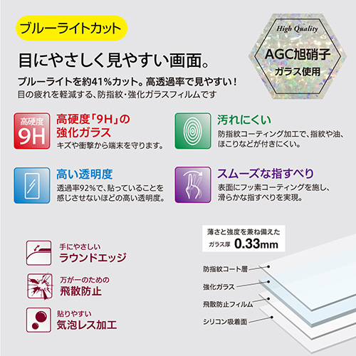 ナカバヤシ Surface Go用 ガラスフィルム(ブルーライトカット) TBF-SFG18GFLKBC (tm)