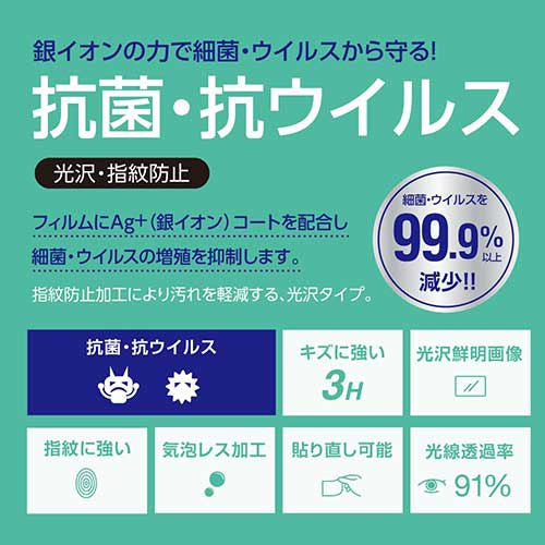 ナカバヤシ iPadPro12.9インチ2020用 抗菌・抗ウイルスフィルム TBF-IPP202FLKAV (tm)