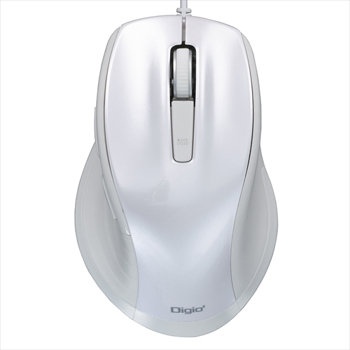 ナカバヤシ 大型有線静音5ボタンBlueLEDマウス/ホワイト MUS-UKF148W　(tm)　