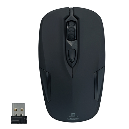 ナカバヤシ 無線静音3ボタンIRLEDマウス/ブラック MUS-RIT126BK (tm)