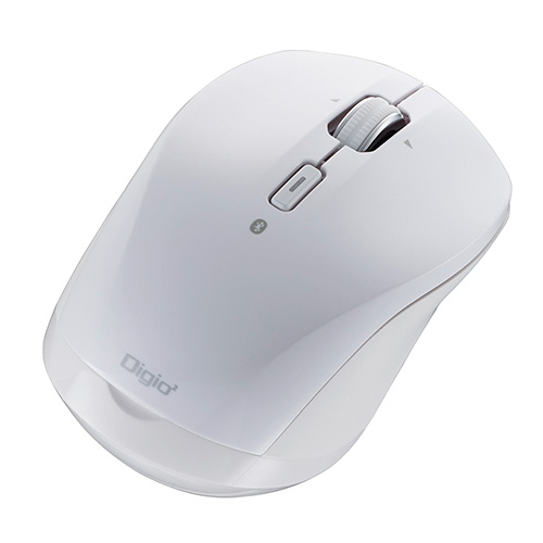 ナカバヤシ 高速スクロール 小型Bluetooth静音3ボタンBlue LEDマウス MUS-BKT163W ホワイト (tm)