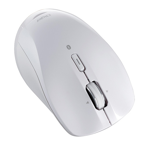 ナカバヤシ 高速スクロール 小型Bluetooth静音3ボタンBlue LEDマウス MUS-BKT163W ホワイト (tm)