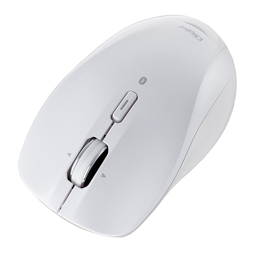 ナカバヤシ 高速スクロール 小型Bluetooth静音3?{タンBlue LEDマウス MUS-BKT163W ホワイト (tm)