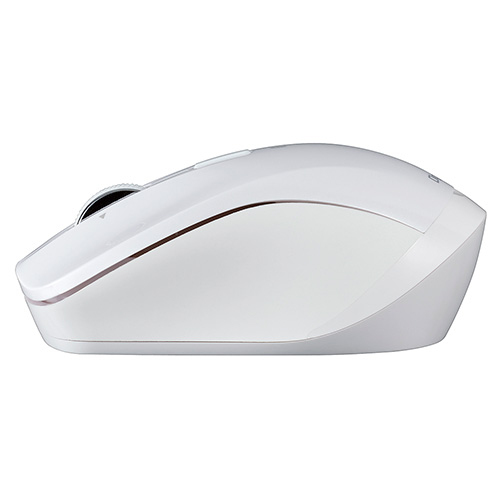 ナカバヤシ 高速スクロール 小型Bluetooth静音3ボタンBlue LEDマウス MUS-BKT163W ホワイト (tm)