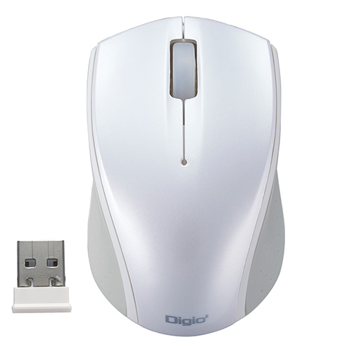 ナカバヤシ 小型無線3ボタンBlueLEDマウス MUS-RKT160W ホワイト (tm)