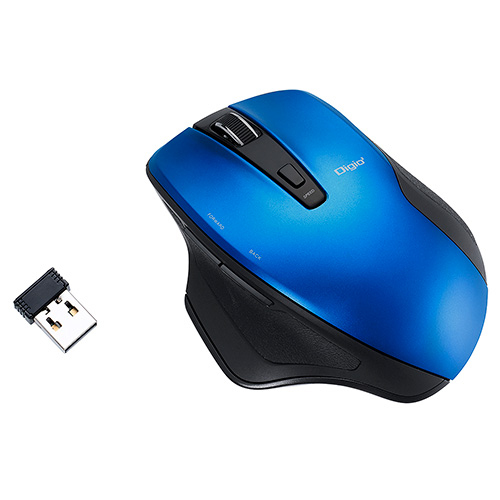 ナカバヤシ Digio2 無線静音5ボタンBlue LEDマウス MUS-RKF155BL ブルー (tm)