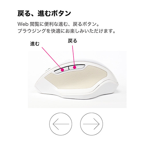 ナカバヤシ Digio2 無線静音5ボタンBlue LEDマウス MUS-RKF155R レッド (tm)