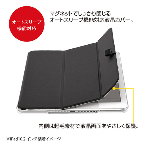 Digio2 iPad 10.2inch 2019用 軽量ハードケースカバー TBC-IP1900BK ブラック (tm)