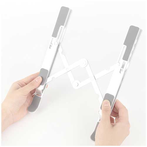 折りたたみノートPC・タブレットスタンド アルミ/シルバー NPA-001SL (tm)