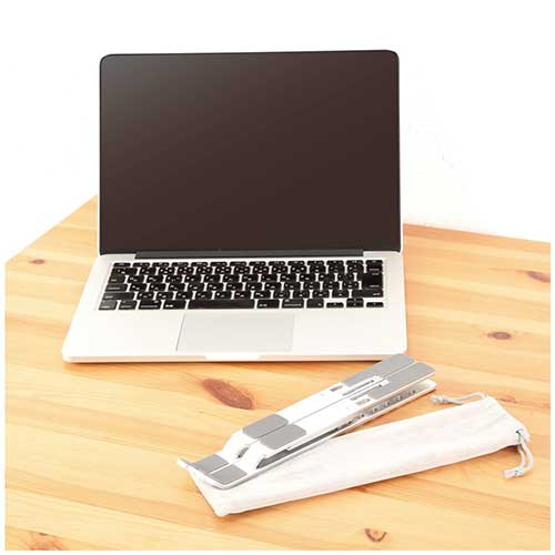 折りたたみノートPC・タブレットスタンド アルミ/シルバー NPA-001SL (tm)