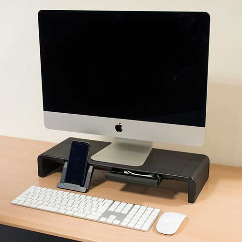 折りたたみ式モニタースタンド【PRK-P4224】ブラック PRK-P4224BK (tm)