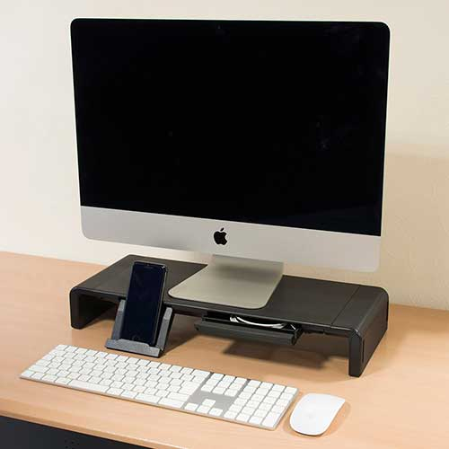 折りたたみ式モニタースタンド【PRK-P4224】ブラック PRK-P4224BK (tm)