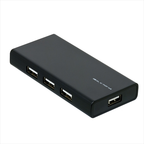 ナカバヤシ USB2.0AC7ポートハブブラック UH-2434BK　(tm)　