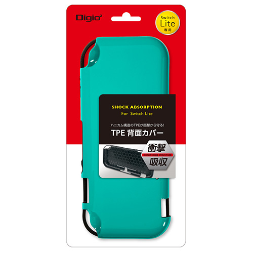 Digio2 ニンテンドー Switch Lite用 TPE 背面カバー SZC-SWL06TQ ターコイズ (tm)
