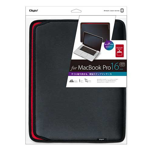 MacBookPro16用スリップインケース/横/ブラック SZC-MPY6103BK (tm)